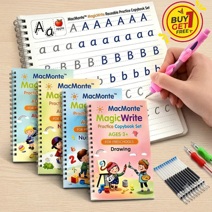 Magic Practice Copybook - (4 Book + 10 Refill)